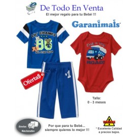 Conjunto Garanimals para Bebé de 3 Piezas (0-3M) | De Todo En Venta