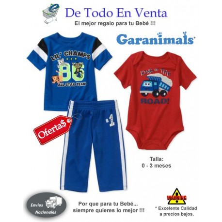 Conjunto Garanimals para Bebé de 3 Piezas (0-3M) | De Todo En Venta