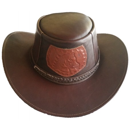 Sombrero Ribete Trenzado Caballo Relieve