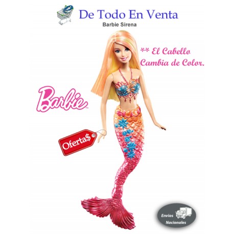 Barbie Sirena Cambia de Color