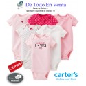 Mamelucos Carter's para Niña Set 6 unid. 