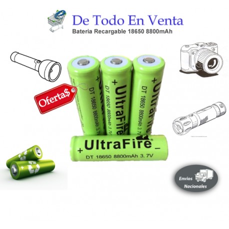 Bateria Recargable UltraFire 18650 x 2 unid
