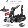 Linterna Frontal de Cabeza 3x CREE XML T6 LED