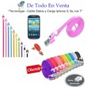 Cable Plano de Datos / Cargador Iphone 5 / 5S / ios 7