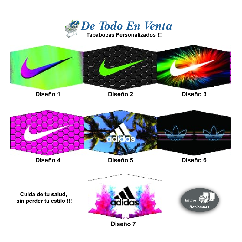 Tapabocas Personalizados Marcas Deportivas