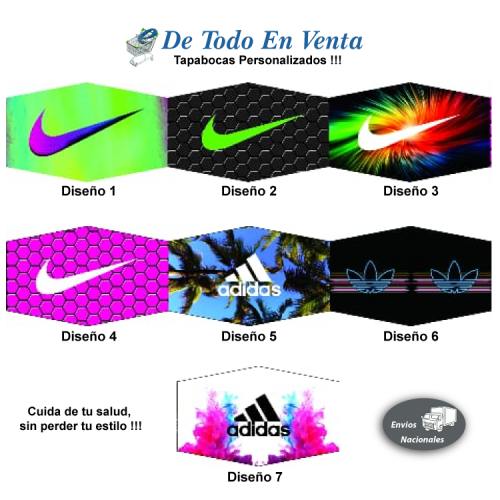 Tapabocas Personalizados Marcas Deportivas