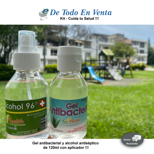 Gel antibacterial y alcohol antiséptico