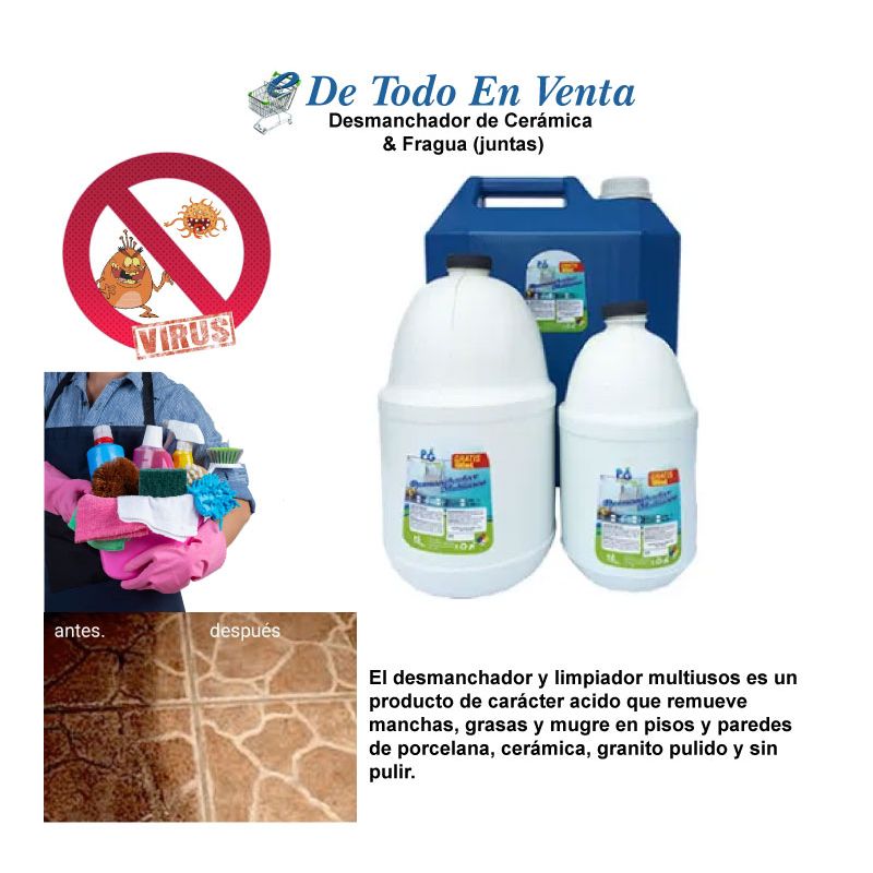 1/2 Galón - Desmanchador de Cerámica  & Fragua (juntas)