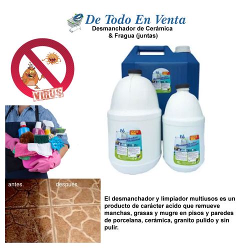 1/2 Galón - Desmanchador de Cerámica  & Fragua (juntas)