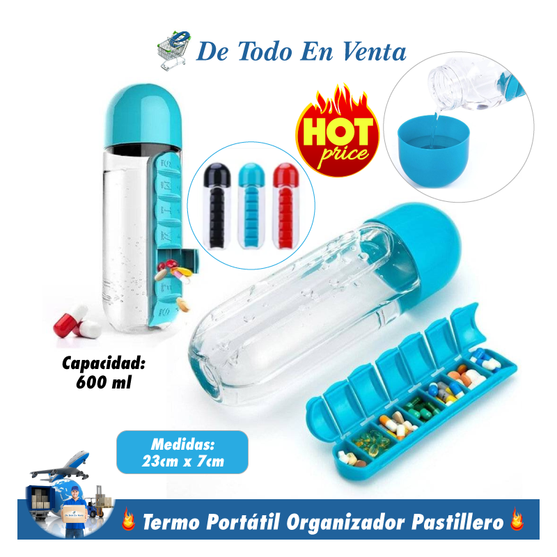 Termo con Organizador de Pastillas