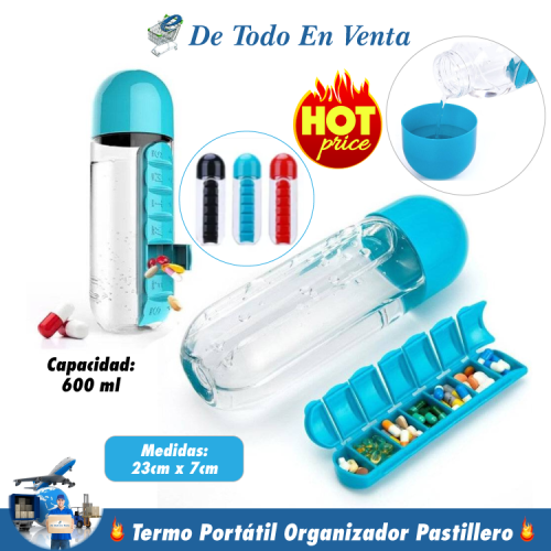 Termo con Organizador de Pastillas