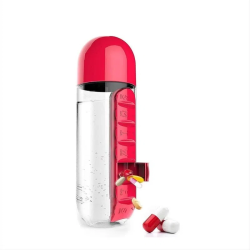 Termo con Organizador de Pastillas - Rojo