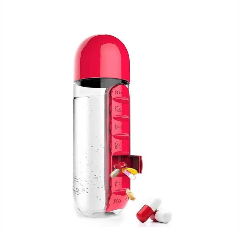 botella termo pastillero para medicamentos