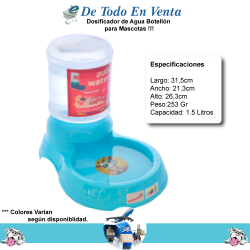 Dosificador de Agua para Mascotas Botellón