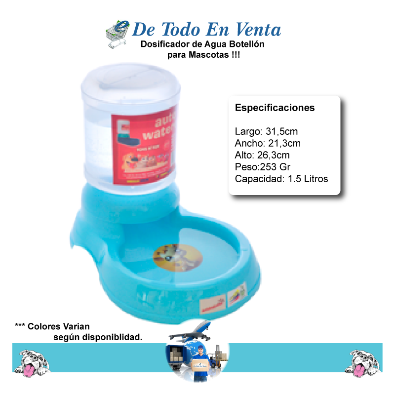 Dosificador de Agua para Mascotas Botellón
