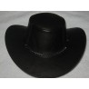 Sombrero de Cuero Negro con Ribete Trenzado | De Todo En Venta