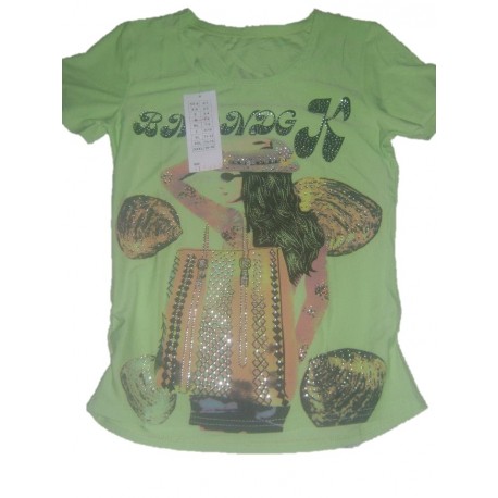 Blusa Piedras Verde Talla M Fashion