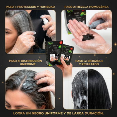 ¿Cómo Usar el Black Hair Shampoo? Guía Paso a Paso para Cubrir Canas